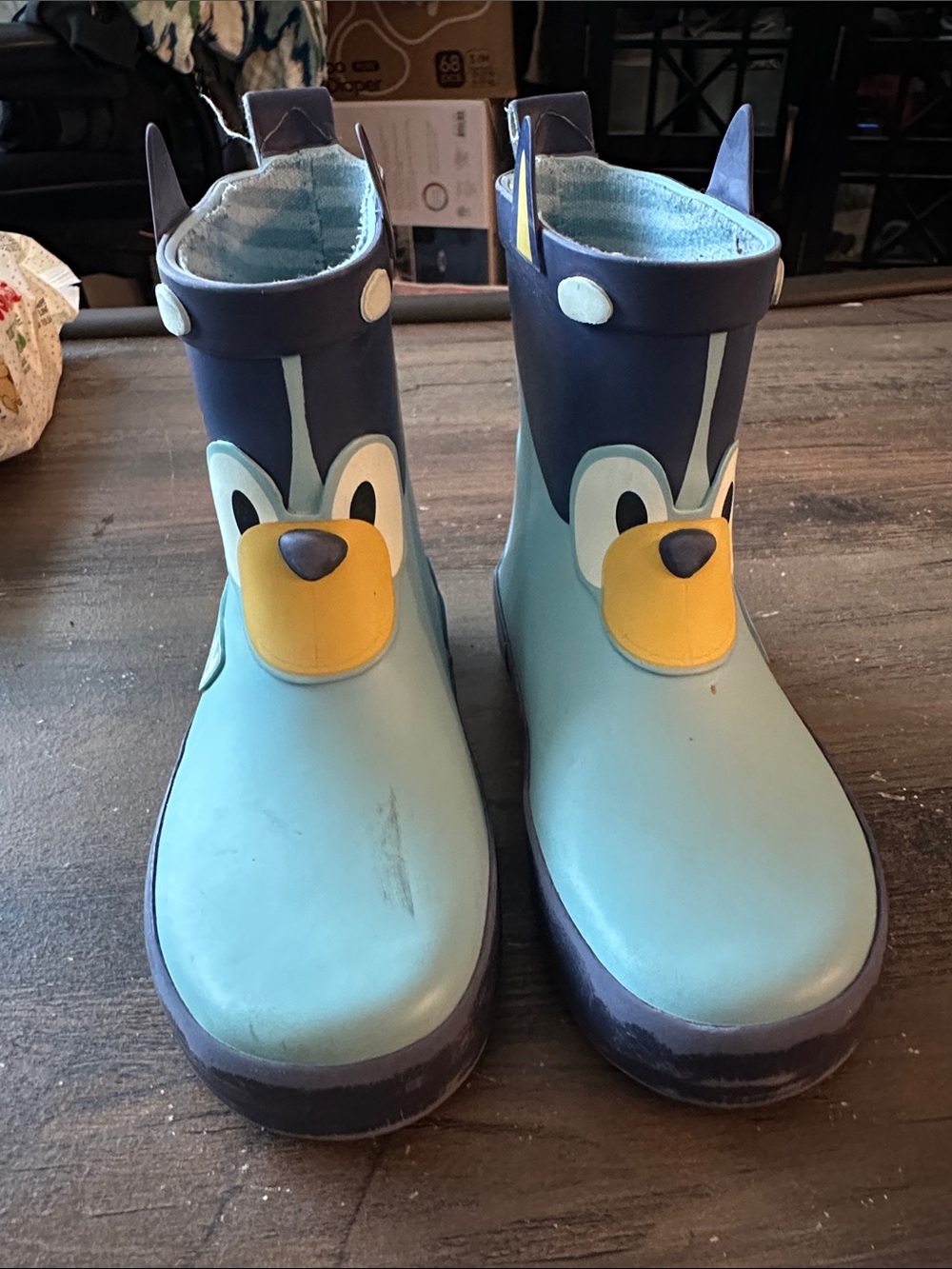 Kids Character Rain Boots - Blue Dog Design